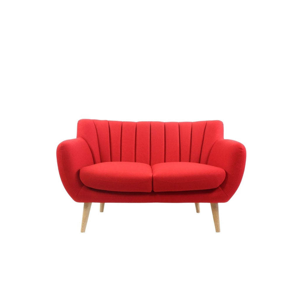 Dora red 2-seater soft sofa