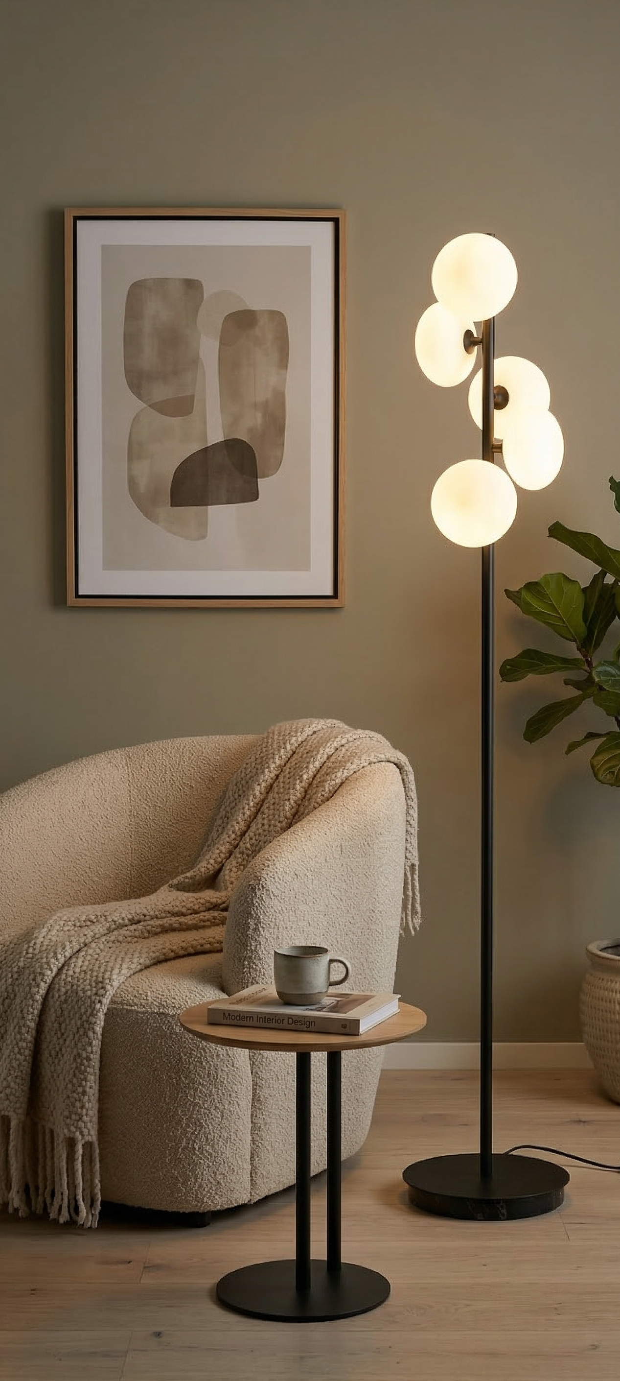 Orion opal floor lamp