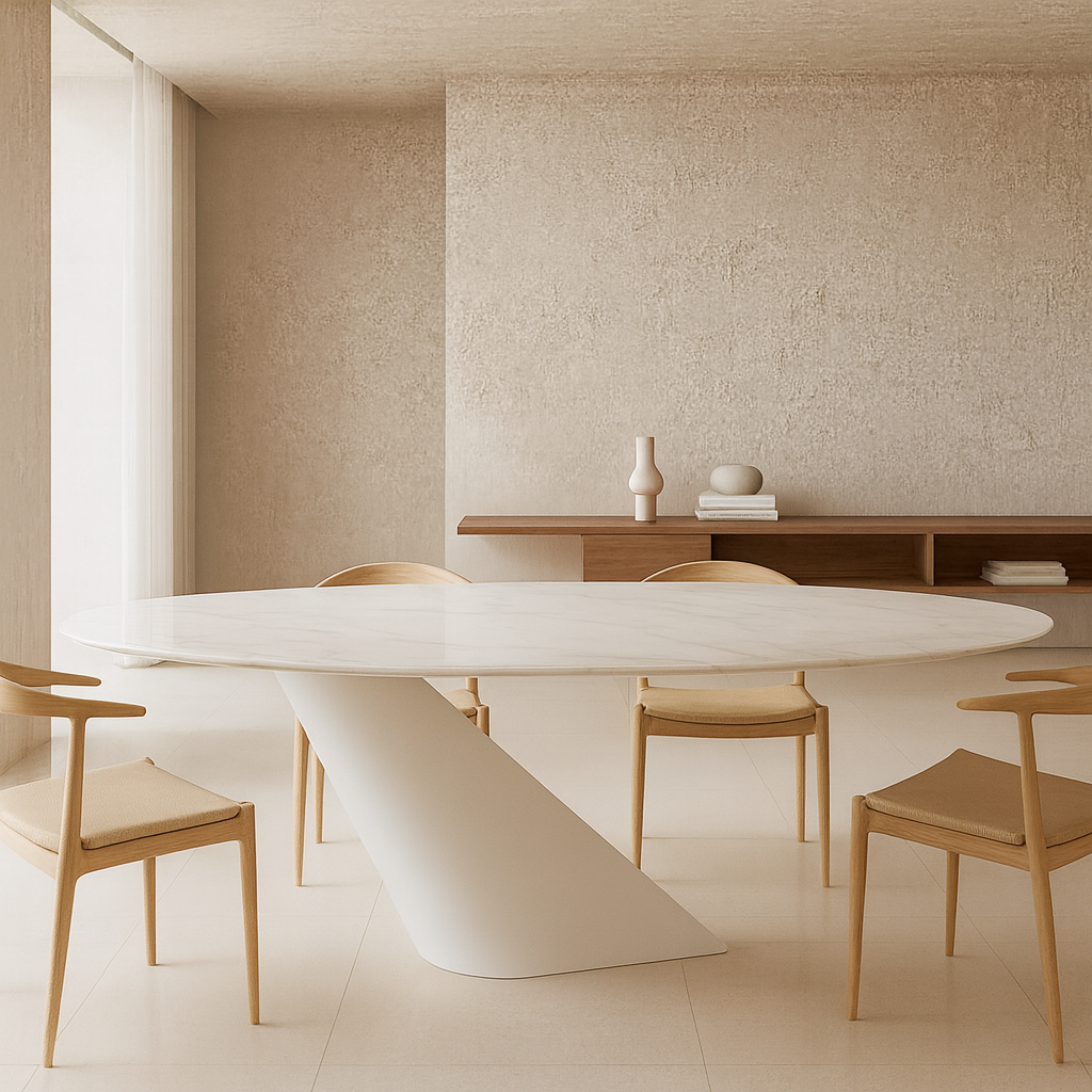 Table Ovale O Brillante