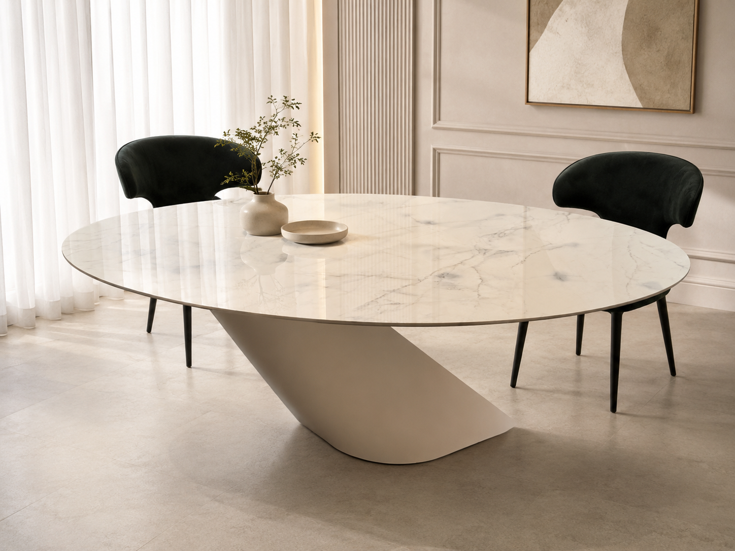 Table Ovale O Brillante