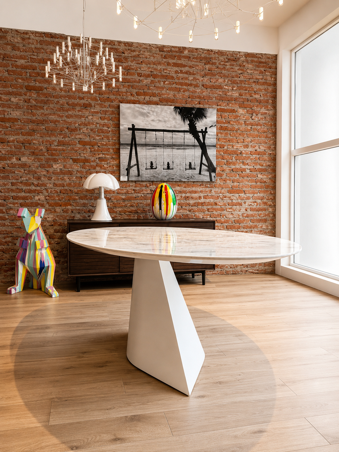 Table Ovale O Brillante