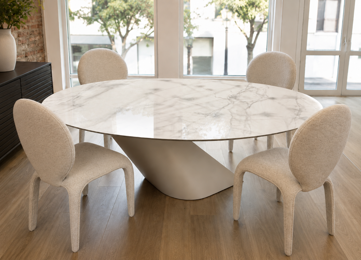 Table Ovale O Brillante