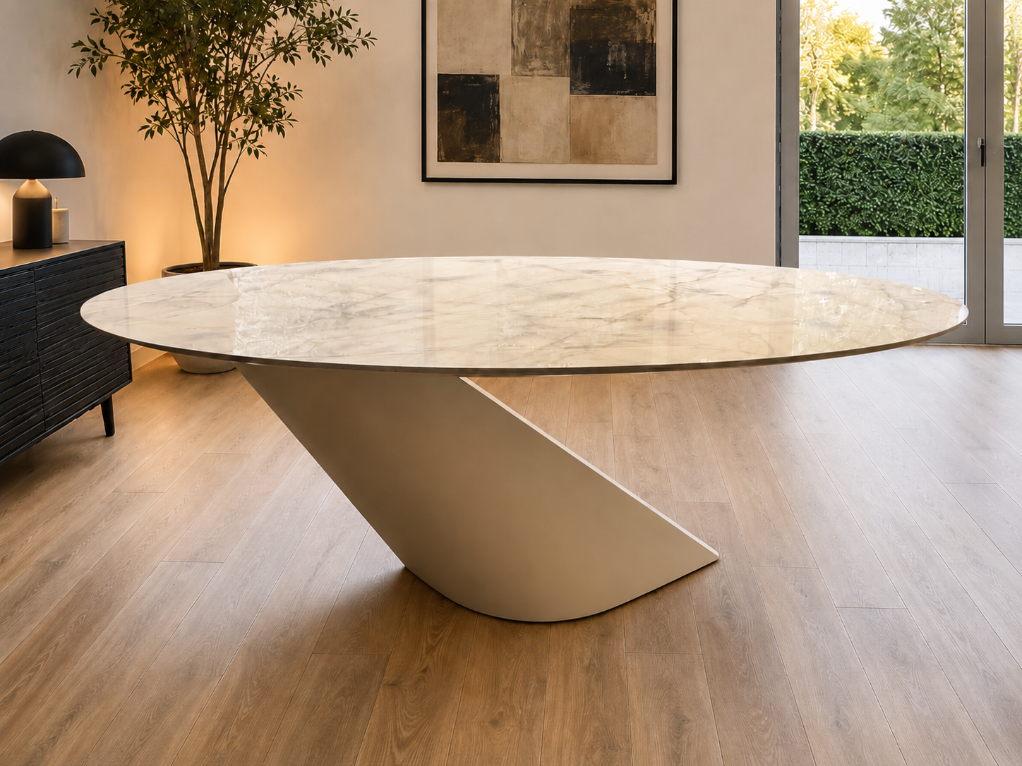 Table Ovale O Brillante