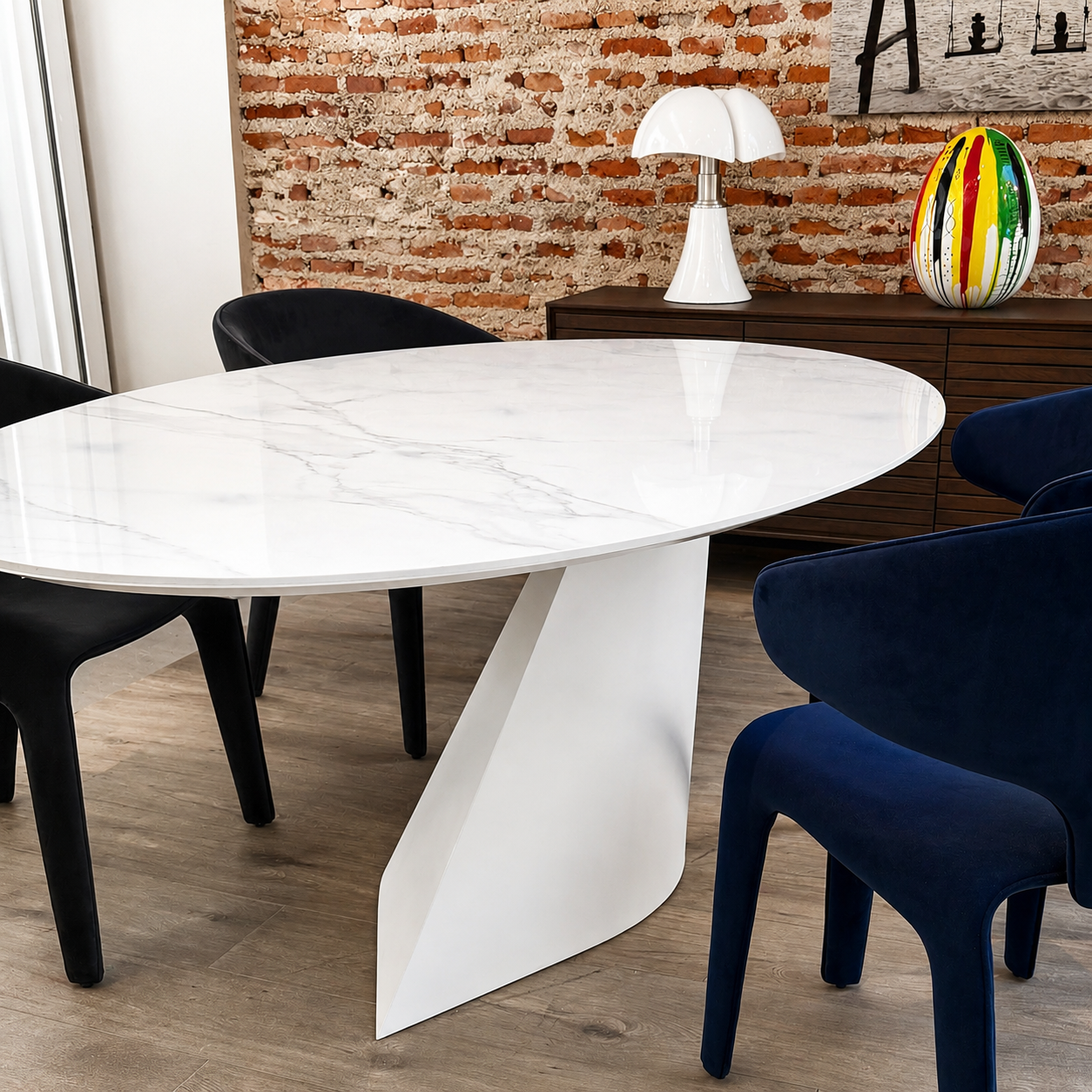Table Ovale O Brillante