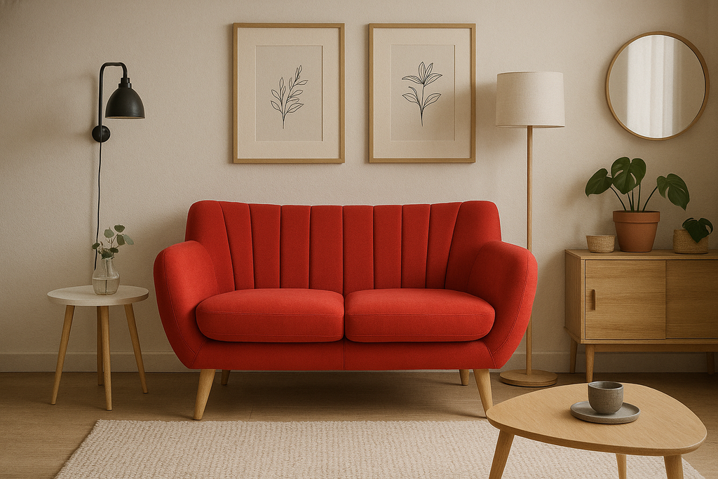 Soft canapé 2 places Dora rouge