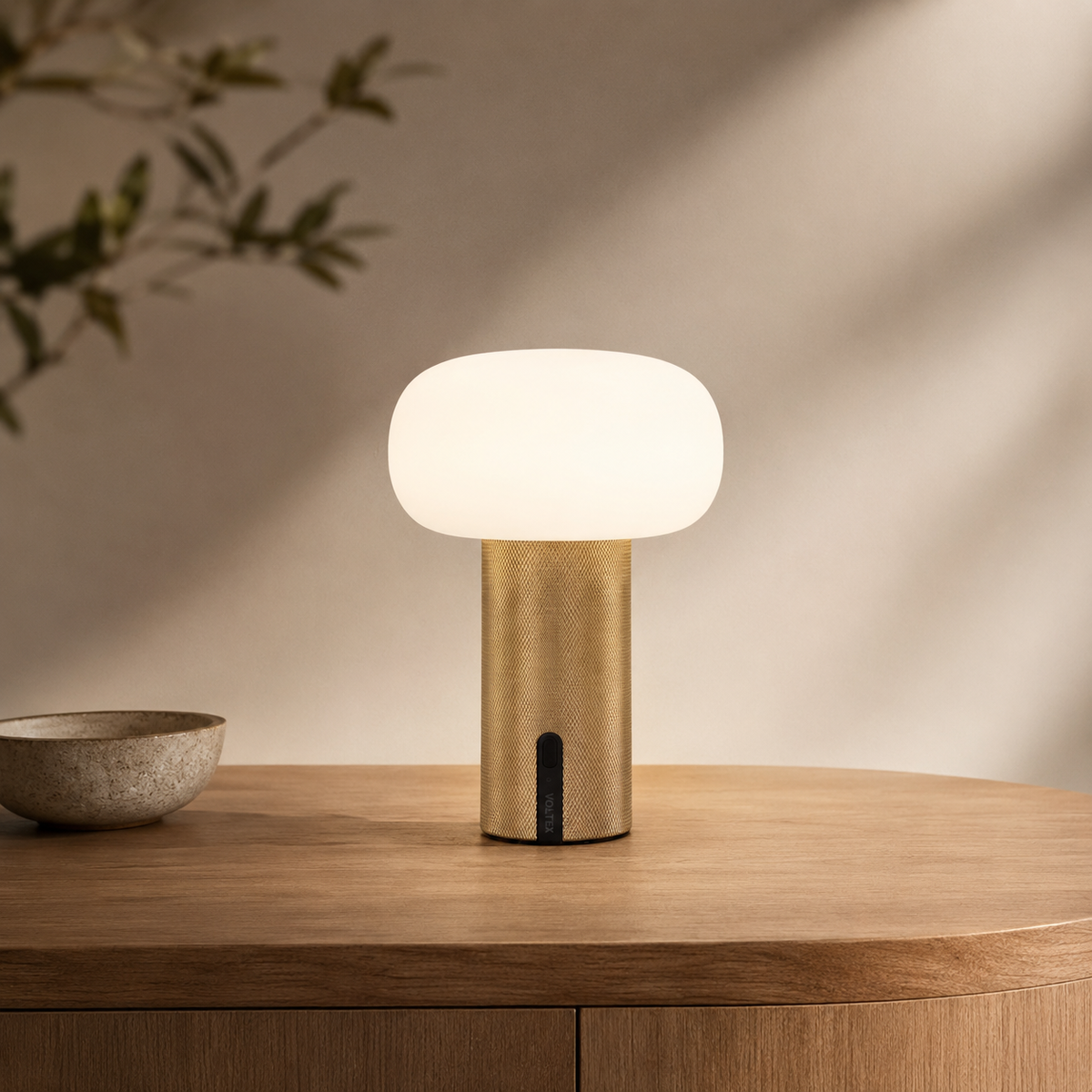 Lampe sans fil Lea laiton brossé