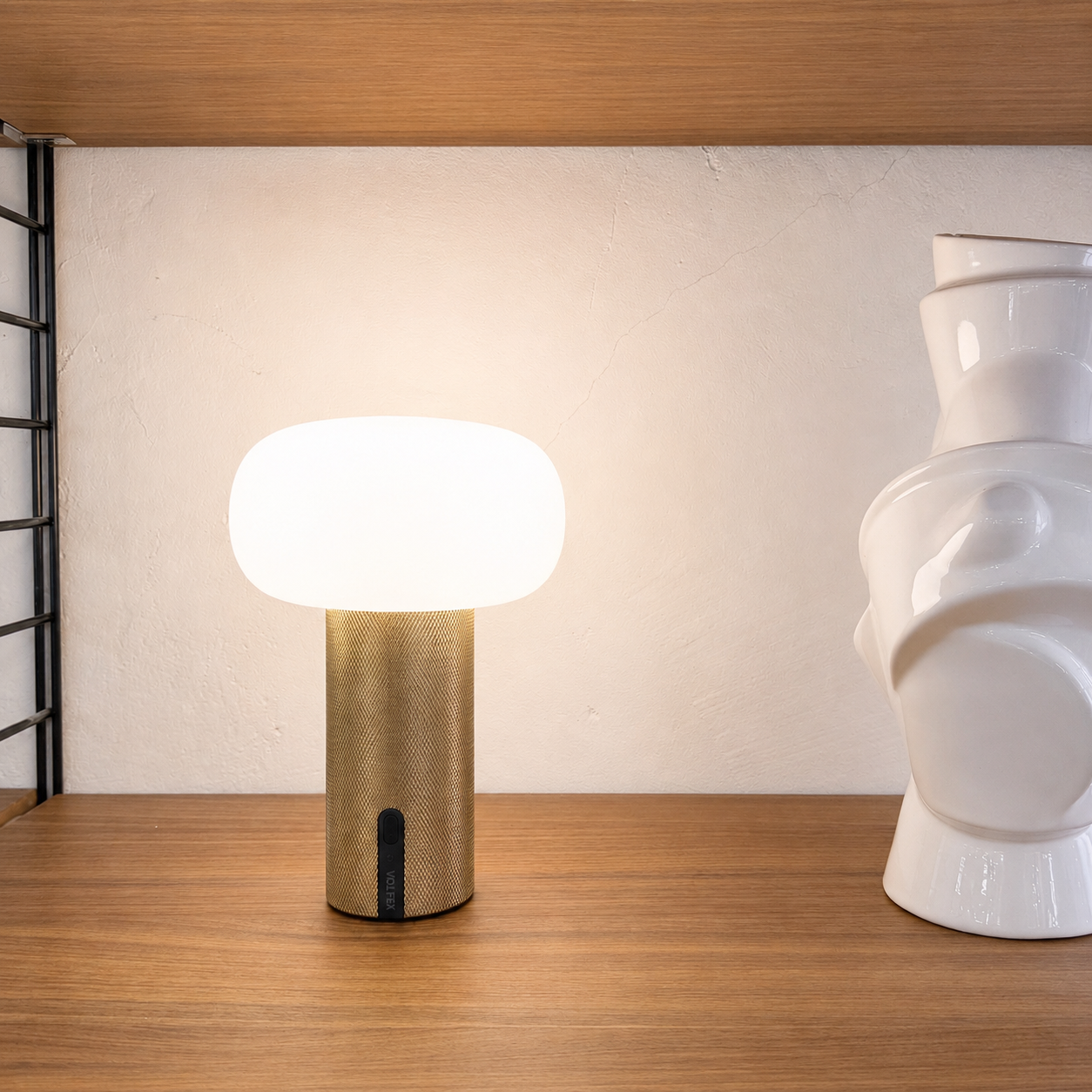 Lampe sans fil Lea laiton brossé