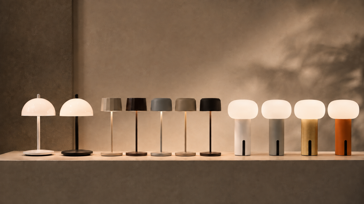 Lampe sans fil Lea laiton brossé