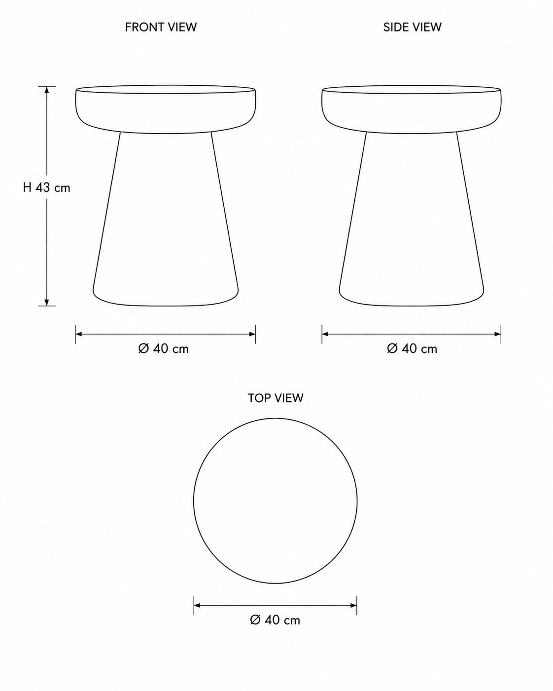 Table d'appoint Agusta
